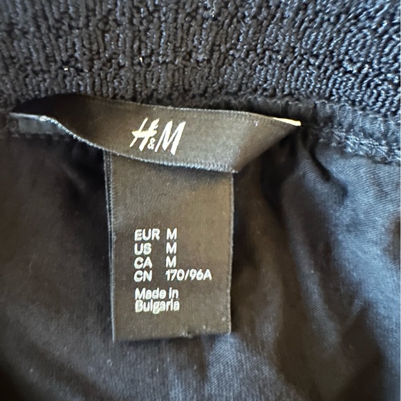 H&M Black Sheer High Side Slit Elastic Waist Pull On Maxi Skirt Size M - Picture 9 of 11